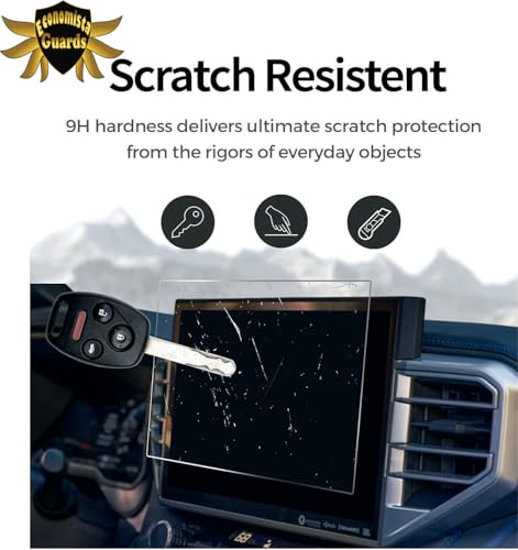 Image of Economista 9H Hardness Car Screen Protector Guard For Infotainment Music system Dashboard ! Scratch & Water Resistant For Premium Protection! Tailored For Toyota Innova Hycross VXO ZX ZXO 10 Inch [ Glossy /Clear ]