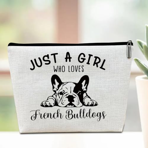 Generic Cute French Bulldog Makeup Bag Travel Pouch, Cosmetic Bag Toiletry Bag, Christmas Thanksgiving Birthday Dog Gifts for Dog Lover Gifts Women Girls Friends Sister, Makeup Pouch