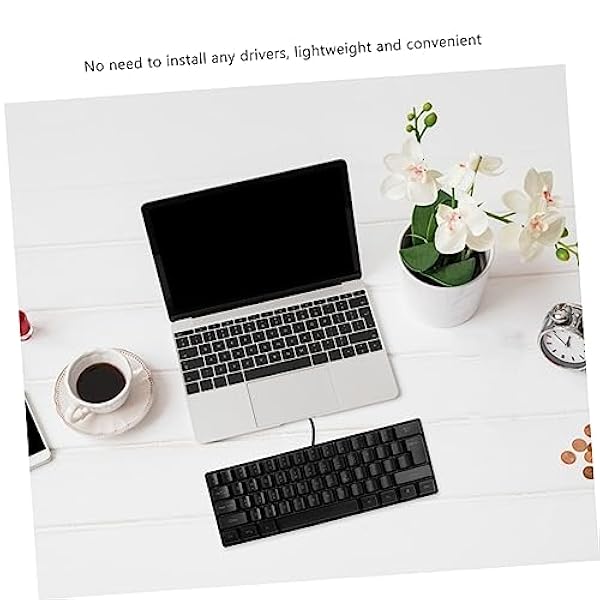 UKCOCO 2 Stuks 61-Toetsen Toetsenbord Bedraad Toetsenbord Mechanische Toetsenborden Toetsenbord Bedraad Verlicht Toetsenbord Backlit Gaming Toetsenbord Backlight Toetsenbord 61 Toetsen