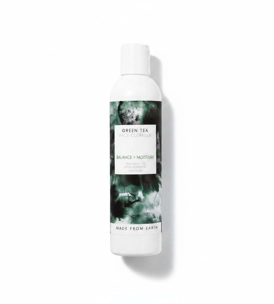 Green Tea Face Cleanser - Vitamin A, C and Plant Proteins, 8 oz image 2