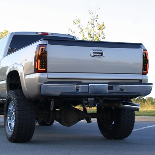 Image of EOMD DOT Approved LED Tail Light Assembly, Clear Lens, Smoked Housing | Compatible With 1999-2006 Chevy Silverado 1500 2500, Compatible With 1999-2002 GMC Sierra 1500 2500 3500, Rear Lamp