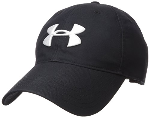 Under Armour Men's Golf Chino 2.0 Cap, Black (001)/White, One Size Fits All