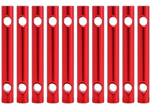Takelablaze Guyline Tensioners Aluminum Alloy Tent Cord Tensioner Guyline Adjuster Guyline Cord Fasteners Tent Accessories for Tents Tarps Camping Hiking Backpacking, Red 10Packs