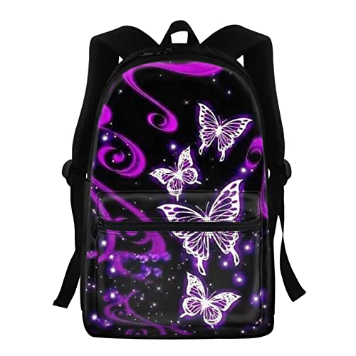Sac à dos école papillons violets chaqlin pour enfant