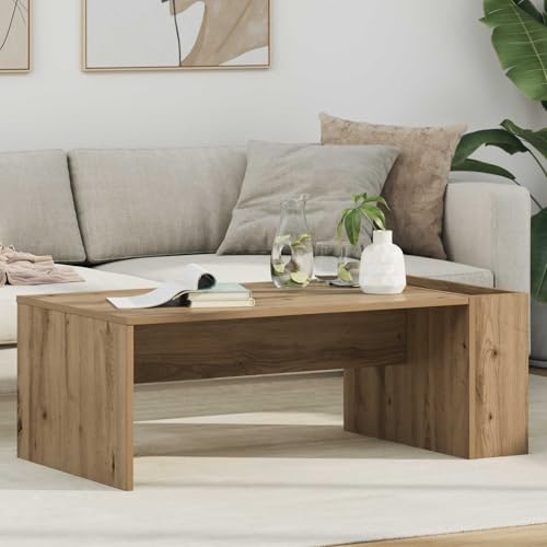 Table basse chêne Artisan moderne 95 cm avec niche de rangement - 2