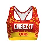 Odd Sox, Cheez It Toss, Women's Sports Bra, Fun Graphic Print, Small