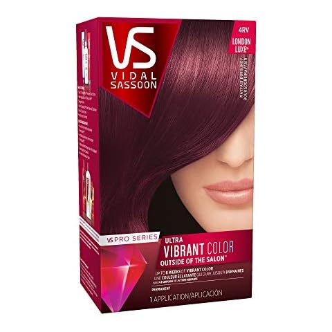 Vidal Sassoon Pro Series Permanent Hair Dye, 4RV Mayfair Burgundy Hair Color, Pack of 1 Cover