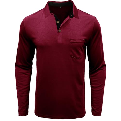 Mens Shirts Casual Stylish Casual Collared Colorblocked Button Down Shirt Vintage Pullover Business Top with Pocket