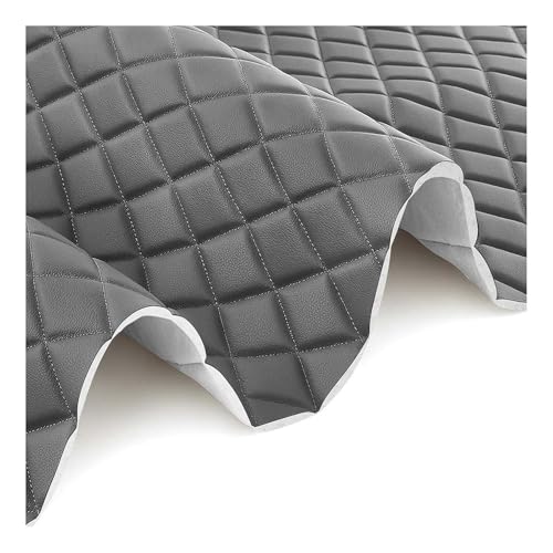 Tissu en simili cuir souple gris pour garniture de toit et veste diy