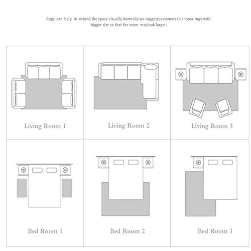 AU-SHTANG Teppich kurzflor Goldenes Blumenmuster Design Teppich Balkon Blumenmuster Baby Crawling Easy Clean Teppich… – Bild 7