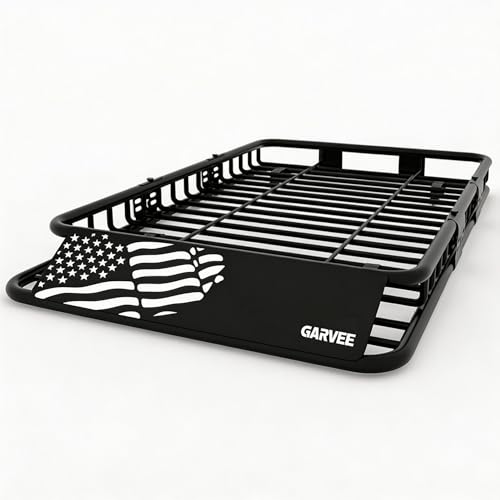 Garvee Universal Roof Rack Cargo Carrier Basket, 200 Lbs Capacity Rooftop Cargo Rack, Car Top Luggage Holder Basket Heavy Duty for SUVs, Trucks, Vehic
