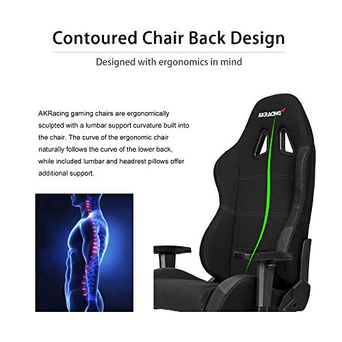 Akracing Core Series Ex Gaming Chair, Adjustable, Metal, Black #TOP4