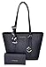 Produktbild MICHAEL Michael Kors Jet Set Travel SM TZ Shoulder Tote bundled with Large Trifold Wallet and Skinny Scarf (Black)