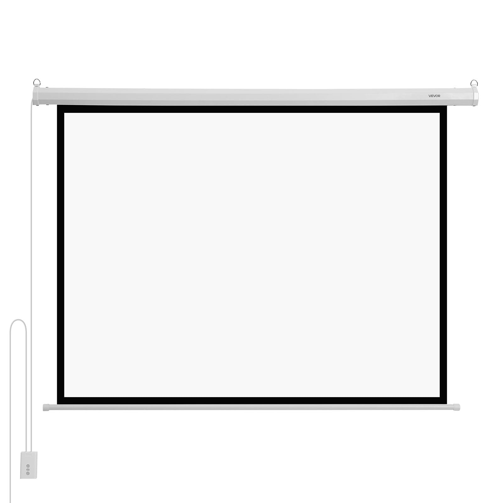 VEVOR Pantalla de Proyector Motorizada 1448 x 1090 mm, 4:3, 1080 HD, Pantalla de Proyección Eléctrica de Pared con Control Remoto, Angular de 160°, Material de PVC, para Cine en Casa, Oficina