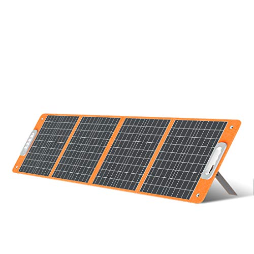 100W Foldable Solar Panel, Flashfish Solar Charger with DC 18V, Type-c 65W, QC3.0 18W Port for...