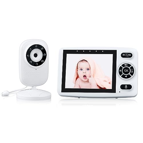 HELMOP Baby Monitor, 3.5 Inch HD Screen Wireless Video Baby Monitor with Camera