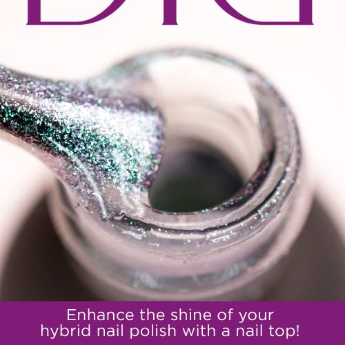 DIDIER LAB Top Coat Gel Chameleon No.1, Green Purple Shifting No Wipe Gel Top Coat Glitter, HEMA TPO free - Image 4