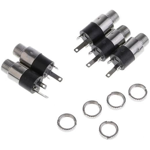 bnf 6x35mm Stereo Jack Panel Mount Connector Pack of 5