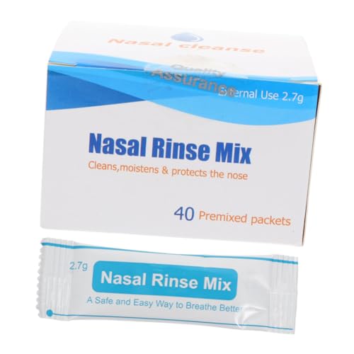 UKCOCO Bustine Di Sale Per Lavaggio Nasale 40 Bustine Soluzione Salina Fisiologica Per Pulizia Nasale Quotidiana Per Adulti e Ragazzo Ragazza Facili Da Usare in Ambienti Di Lavoro