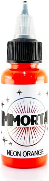 Immortal Tattoo Ink NEON Orange 1-oz Bottles -Tattoo Supplies-