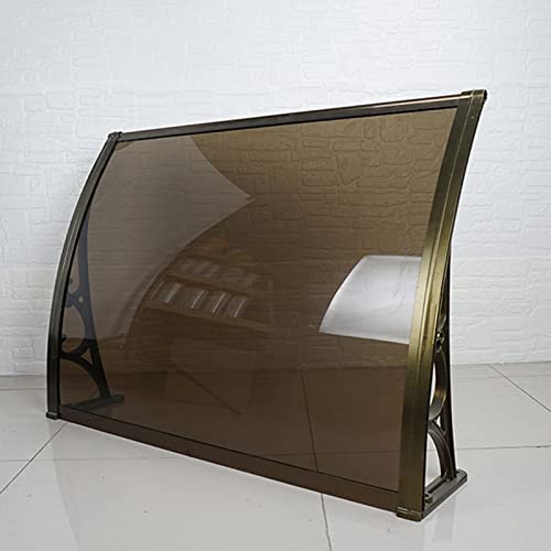 Auvent de terrasse extérieur pour porte d'entrée et fenêtre, résistant aux intempéries, facile à installer, construction en aluminium et polycarbonate, design incurvé, couverture de pavillon de jardin