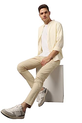 Image of Hubberholme Men's Tapered Fit Cotton Trousers, Ankle Length Elastic & Drawstring Waist Chinos