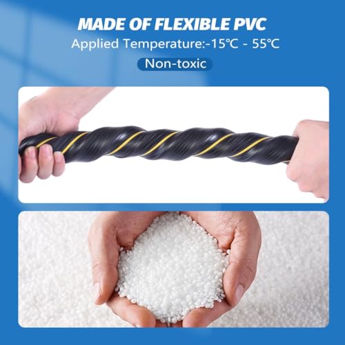 Vilmon 10FT Floor Cord Cover, Heavy Duty PVC Floor Cable Cover,Wire Cover to Protect Wire Prevent Cable Trips for Home Office,Cavity Size 0.94\" by0.4 - Thumbnail 6