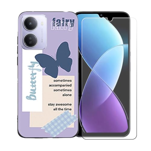 CongJiaLingXi�P�[�X�K�p �� Redmi 15A 5G (6.9") �K�p �� �d�����ꂽ�K���X�X�N���[���v���e�N�^�[�A�_�炩���V���R�[���V�F���o���p�[�h�Ռ�TPU�ی�J�o�[�������,LLM46