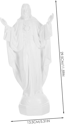 Miniatura 9 de Decoración Figura de Jesús Sagrado Modelo Jesús Figuras Jesús Estatua Santo de Jesús Resina Estatua de Jesús Blanco Figura en forma de Jesús