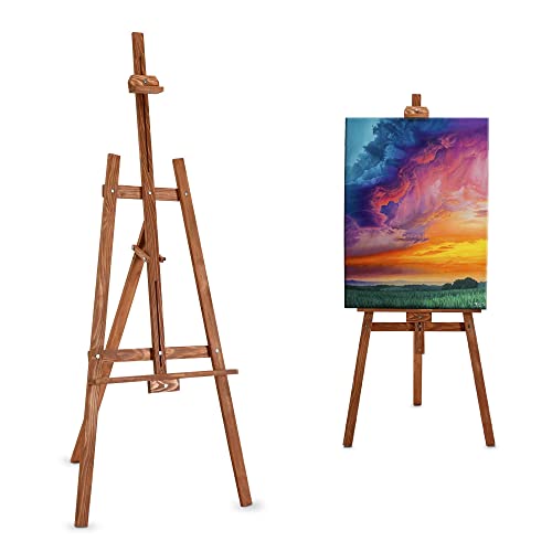 Artwelt Staffelei Holz Groß 168 cm aus Fichtenholz Studiotyp Verstellbare...