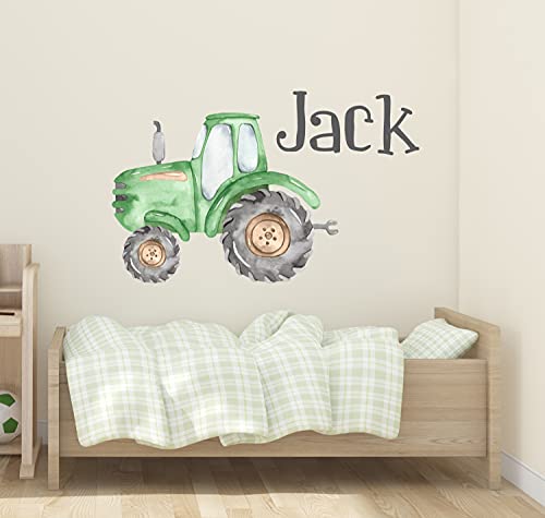 Vinilo decorativo tractor personalizado para niños miniatura 4