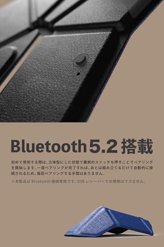 Image of myAir.0 OriMouse Foldable Wireless Mouse, Portable, Authorized Dealer, Bluetooth Connection, Ultra-thin, Lightweight, Wireless, Quiet, Type-C Rechargeable, Patented (Smooth /Cool Black)