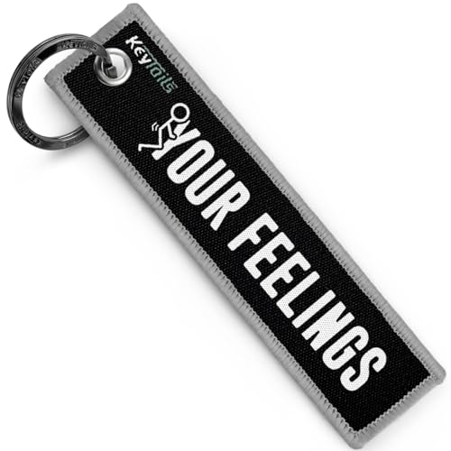 Image of KEYTAILS Keychains, Premium Quality Key Tag for Cars, Trucks, Motorcycle, Sportbike, Scooters, ATV, UTV [F Your Feelings]