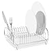 Better Houseware 3423 Compact Dish Drainer Set, Dish Rack, Drain Board, and Cutlery Holder - Clear Plastic and Stainless Steel