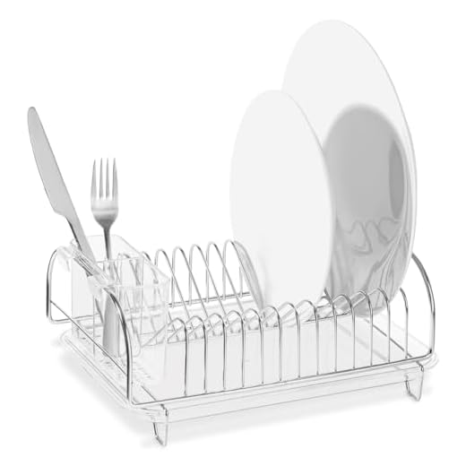 Better Houseware 3423 Compact Dish Drainer Set, Stainless 12" x 9" x 5"