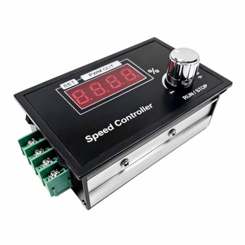 Contrôleur PWM Moteur DC 6V à 60V 30A avec Bouton Rotatif, Régulateur de Tension, Regulateur Vitesse Moto, Écran LED pour Moteur 12V 24V 36V 48V