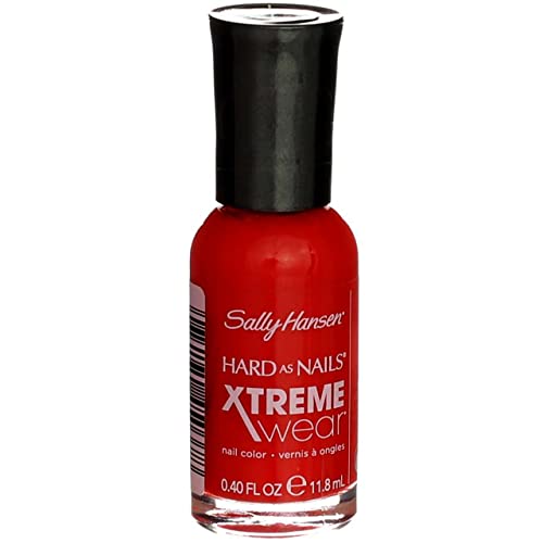 Coty US 7459459 Sally Hansen Hard as Nails Xtreme Wear Nail Polish44; 302 Red-Ical Rockstar - Pack of 2