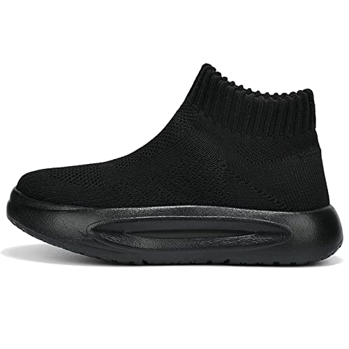 Boys and Girls Black Fashion Casual Sports Walking Shoes Breathable Running Sneakers(Toddler/Little Kid/Big Kid)2