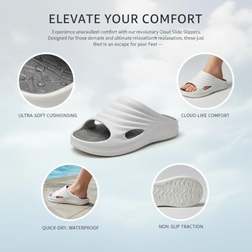 Image of GLJ All Weather Men Casual Sandal Flip Flops Home EVA Soft Slippers True Fashion Outdoor Beach Flat Foam Slides
