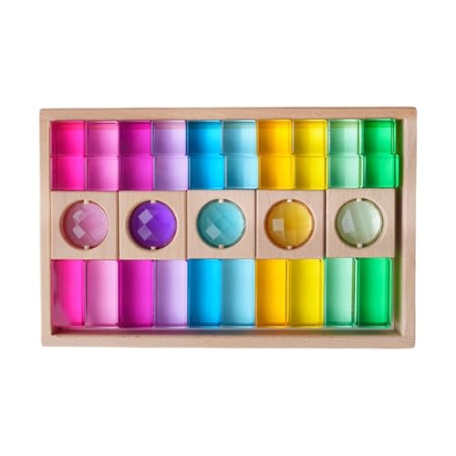 Generic 男の子と女の子のためのレインボー積み木、ギフト
