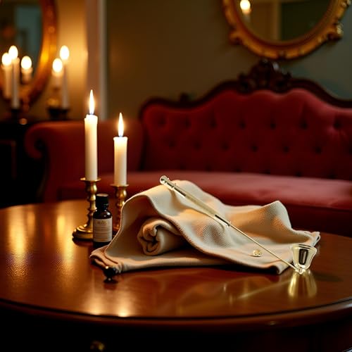 Seadiquiet Gold Metal Candle Snuffer Wick Snuffer with Long Handle Accessories