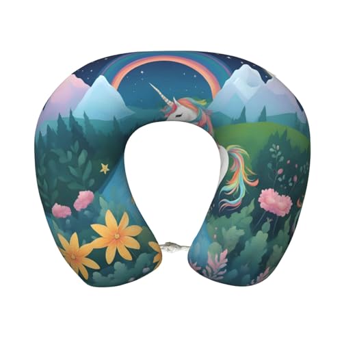 Almohada U de espuma viscoelástica para viaje miniatura 1