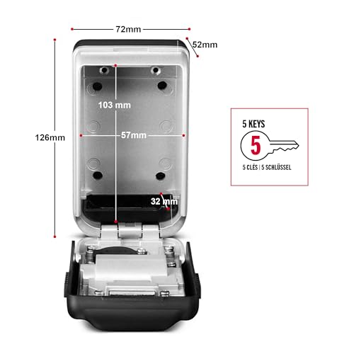 MASTER LOCK Boite à clés sécurisée rétroéclairée [Medium] [Fixation murale] - 5425EURD - Select Access Partagez vos clés en toute sécurité