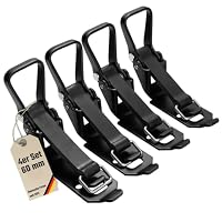 LoadCare Verschlusslager Schaufelhalter Spatenhalter Axthalter Besenhalter Spannverschluss Geräterhalterung Garten (Schwarz, 60 mm)