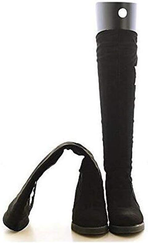 UPSTORE 2Pairs Black Plastic Thicken Long Automatic Stand Support Shaper Shoe Trees Tall Short Boot Shaper Inserts Pads Knee High Shoes Thigh Boot Holder Hanger for Women Lady Most Shoes(18inch/43cm)