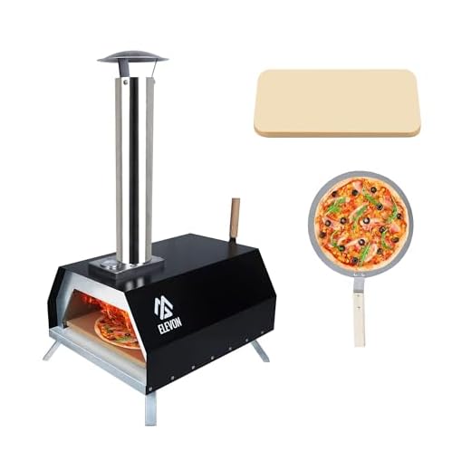 Elevon QD740-ELPO-WSP1 Maker Portable Stainless Steel Grill Outdoors Peel and Pizza Stone, Chrome