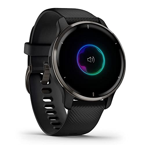 Garmin Venu 2 Plus (Slate/Black) Gps Fitness Smartwatch Power Bundle | With Hd Screen Protectors & Portable Charger | On-Wrist Text & Phone Calls, Music, Sports | 2022 Activity Watch For Men & Women #TOP5
