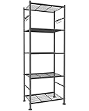 Sakugi Storage Shelves - 5-Tier Large Capacity Shelf Organizer with Hooks, Heavy-Duty...