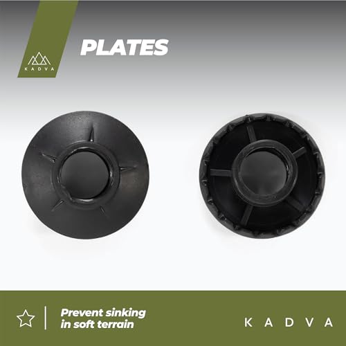 KADVA HALNA Nordic Walking Stöcke in Grün, verstellbare Größe 84-135 cm Quick Lock System für stabile und sichere Fixierung des Griffs aus strapazierfähigem PP und TPR