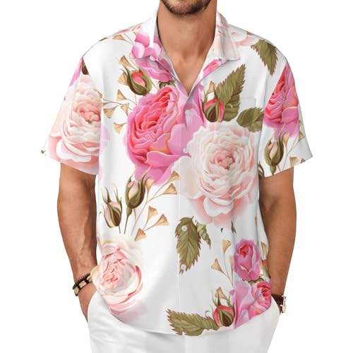 Chemise manches courtes rose homme légère contre la chaleur